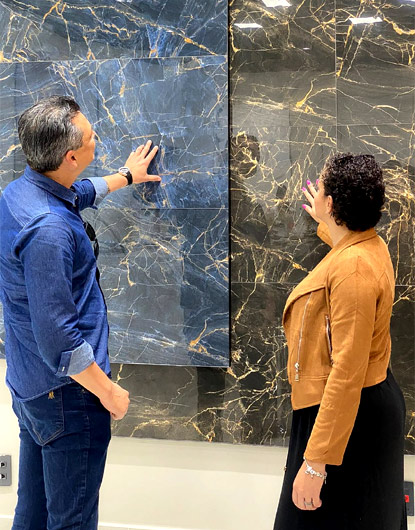 arquitetura com acabamentos de porcelanato